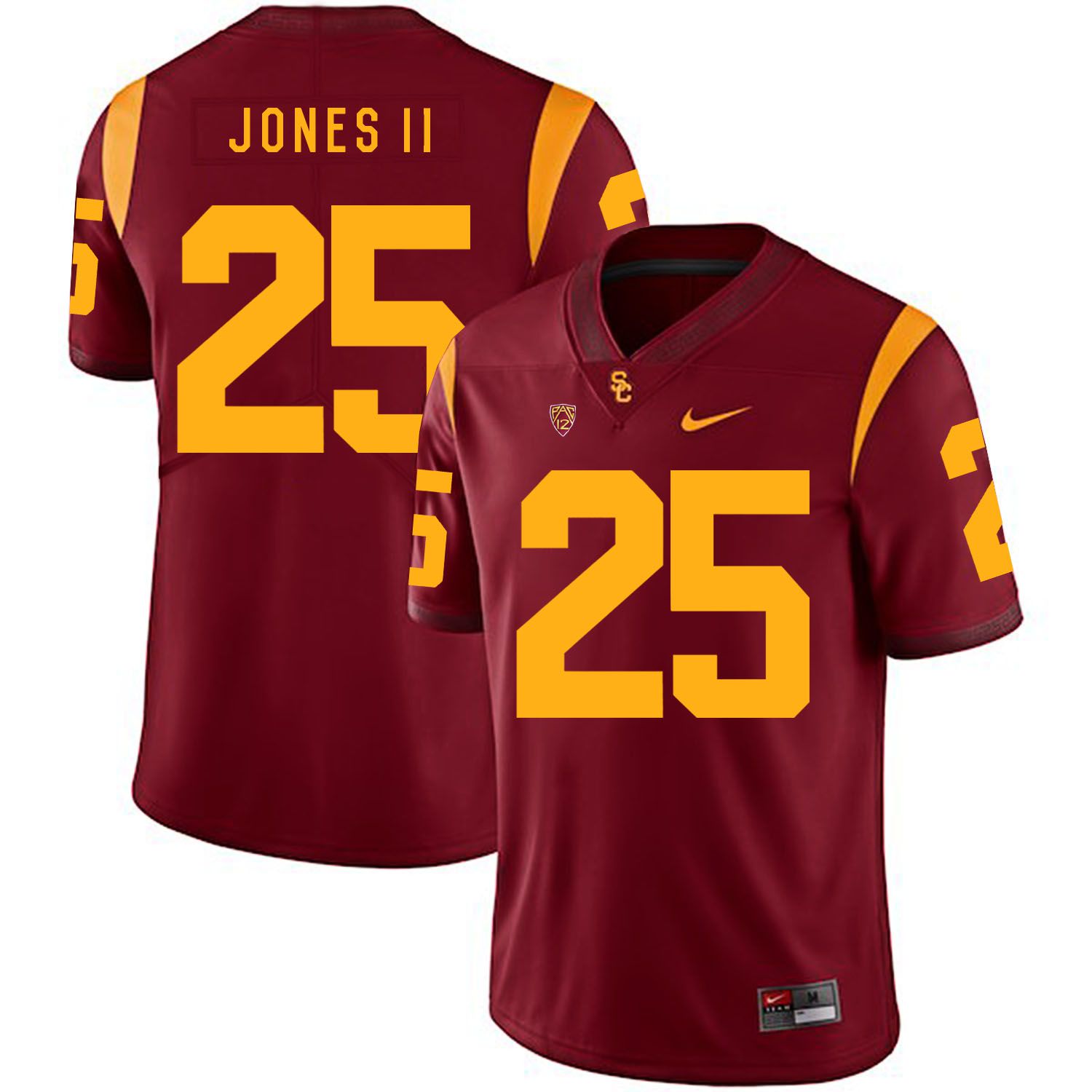 Men USC Trojans #25 Jones ii Red Customized NCAA Jerseys